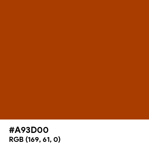 Brown (Hex code: A93D00) Thumbnail