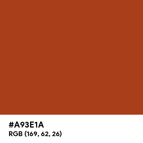 Chinese Red (Hex code: A93E1A) Thumbnail