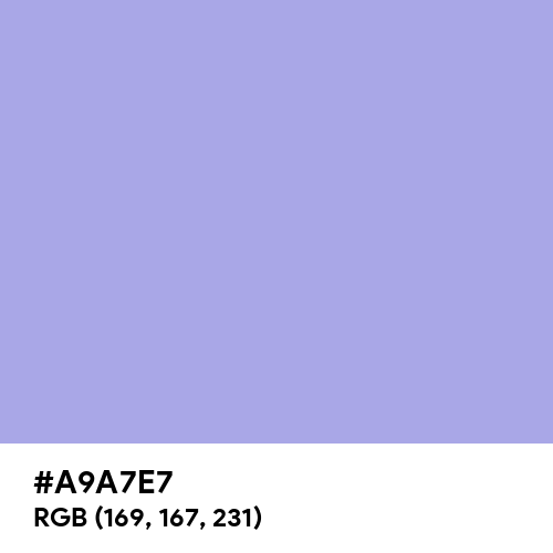 Maximum Blue Purple (Hex code: A9A7E7) Thumbnail