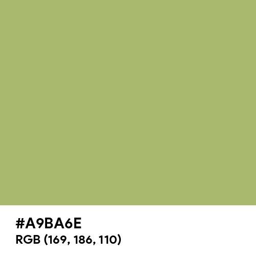 Middle Green Yellow (Hex code: A9BA6E) Thumbnail