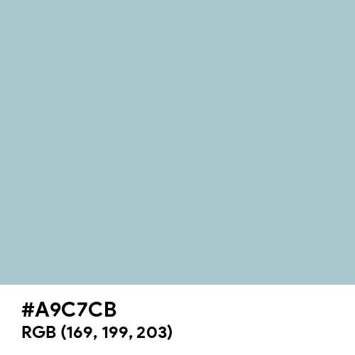 Pastel Blue (Hex code: A9C7CB) Thumbnail
