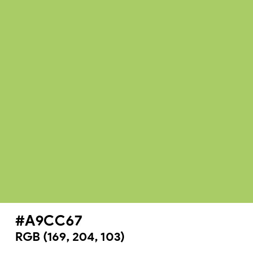 Middle Green Yellow (Hex code: A9CC67) Thumbnail