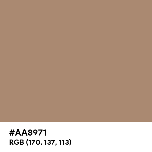 Light Taupe (Hex code: AA8971) Thumbnail