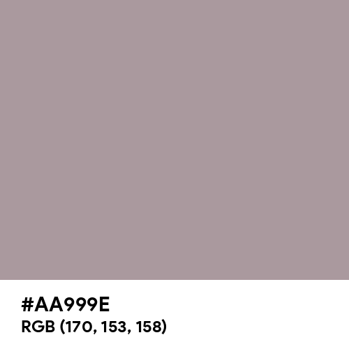 Heliotrope Gray (Hex code: AA999E) Thumbnail