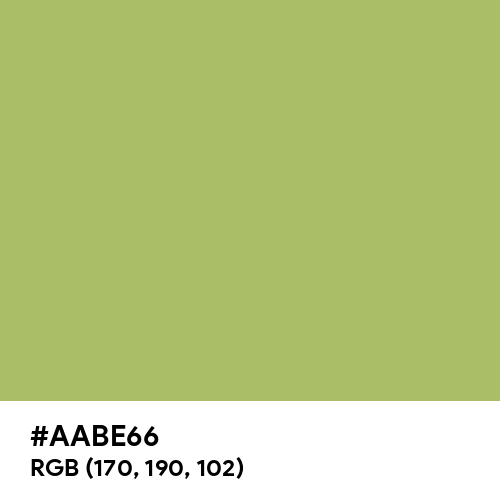 Middle Green Yellow (Hex code: AABE66) Thumbnail