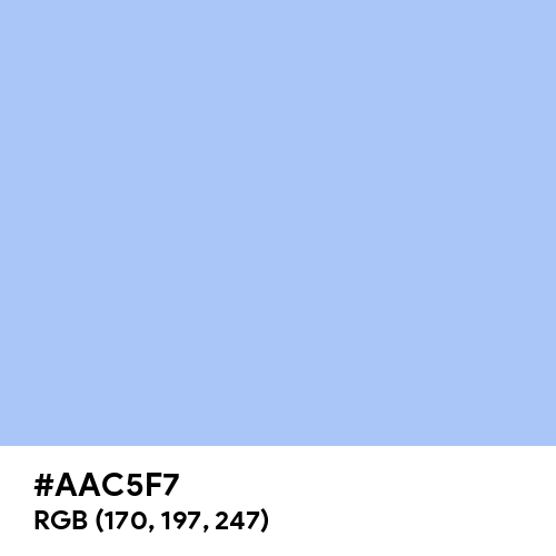 Pale Cornflower Blue (Hex code: AAC5F7) Thumbnail