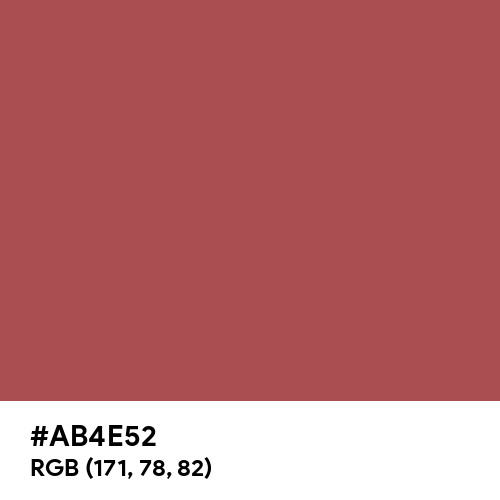 English Red (Hex code: AB4E52) Thumbnail