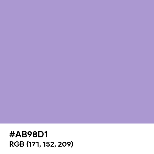 Light Pastel Purple (Hex code: AB98D1) Thumbnail