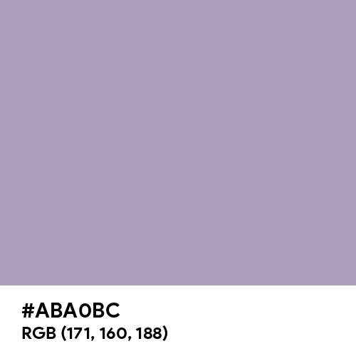 Pastel Purple (Hex code: ABA0BC) Thumbnail