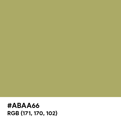 Olive Green (Hex code: ABAA66) Thumbnail