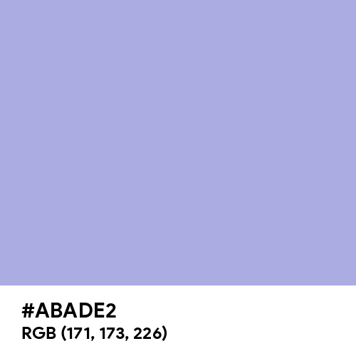Maximum Blue Purple (Hex code: ABADE2) Thumbnail