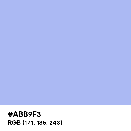 Maximum Blue Purple (Hex code: ABB9F3) Thumbnail