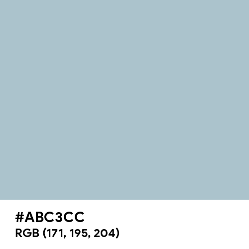 Pastel Blue (Hex code: ABC3CC) Thumbnail