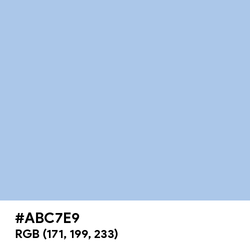 Pale Cornflower Blue (Hex code: ABC7E9) Thumbnail