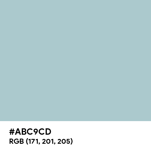 Pastel Blue (Hex code: ABC9CD) Thumbnail