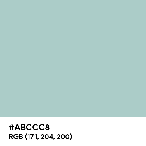 Pastel Blue (Hex code: ABCCC8) Thumbnail