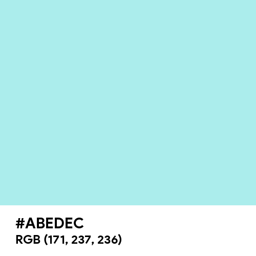 Pale Blue (Hex code: ABEDEC) Thumbnail