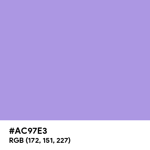 Light Pastel Purple (Hex code: AC97E3) Thumbnail