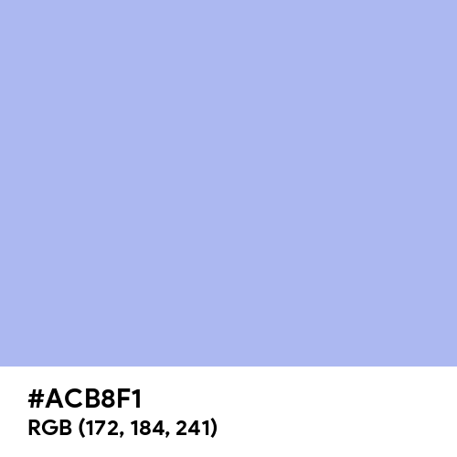 Maximum Blue Purple (Hex code: ACB8F1) Thumbnail