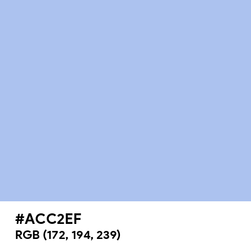 Pale Cornflower Blue (Hex code: ACC2EF) Thumbnail