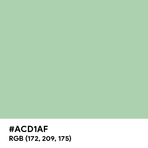 Soft Green (Hex code: ACD1AF) Thumbnail