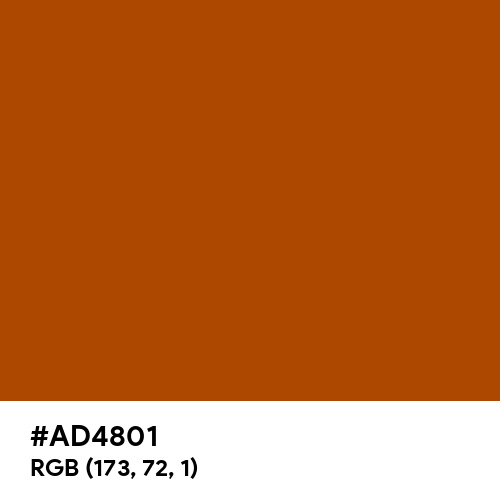 Dark Cocoa Brown (Hex code: AD4801) Thumbnail