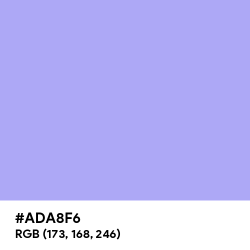 Maximum Blue Purple (Hex code: ADA8F6) Thumbnail