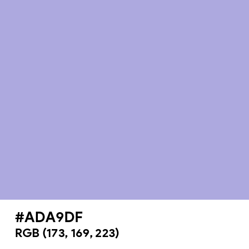 Maximum Blue Purple (Hex code: ADA9DF) Thumbnail