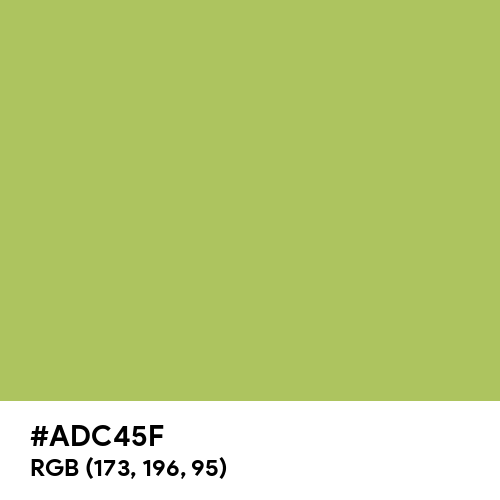 Middle Green Yellow (Hex code: ADC45F) Thumbnail