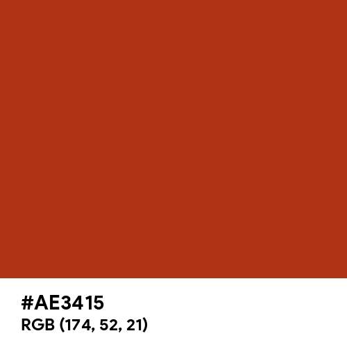 Chinese Red (Hex code: AE3415) Thumbnail