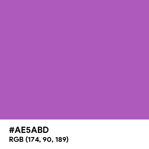 Deep Fuchsia (Hex code: AE5ABD) Thumbnail