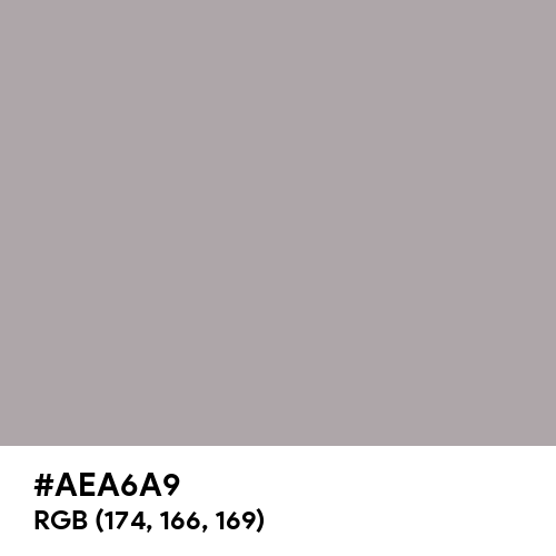 Dark Gray (X11) (Hex code: AEA6A9) Thumbnail
