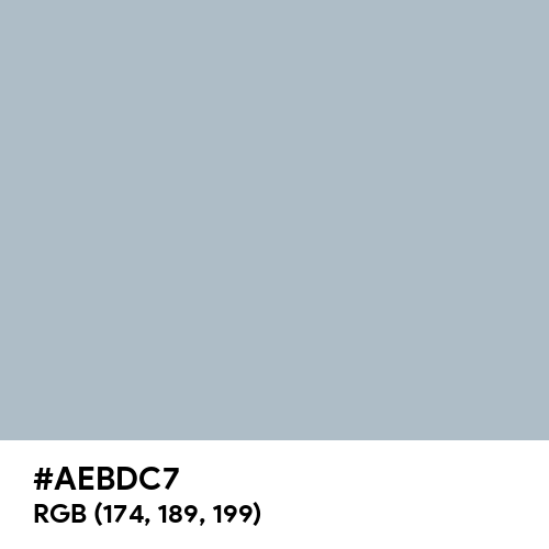Silvery Blue (Hex code: AEBDC7) Thumbnail