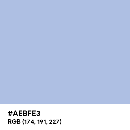 Light Steel Blue (Hex code: AEBFE3) Thumbnail