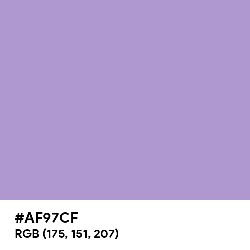 Light Pastel Purple (Hex code: AF97CF) Thumbnail