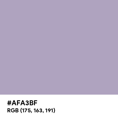 Pastel Purple (Hex code: AFA3BF) Thumbnail
