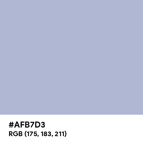 Pastel Blue (Hex code: AFB7D3) Thumbnail