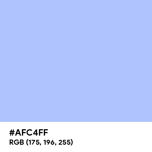Pale Cornflower Blue (Hex code: AFC4FF) Thumbnail