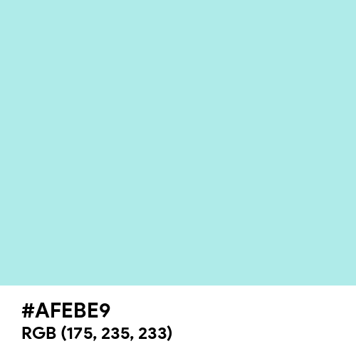 Pale Blue (Hex code: AFEBE9) Thumbnail