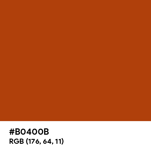 Rust (Hex code: B0400B) Thumbnail