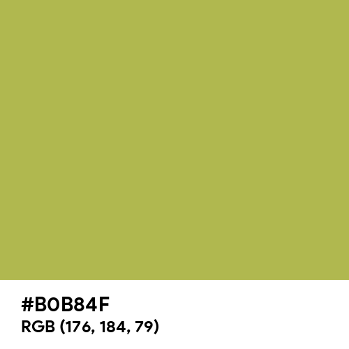 Olive Green (Hex code: B0B84F) Thumbnail