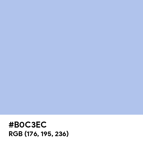 Pale Cornflower Blue (Hex code: B0C3EC) Thumbnail