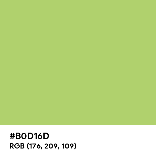 Middle Green Yellow (Hex code: B0D16D) Thumbnail