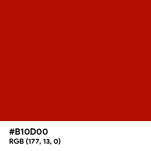 Mordant Red 19 (Hex code: B10D00) Thumbnail