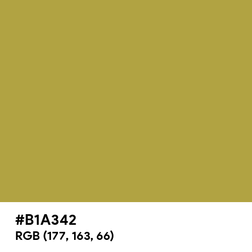 Brass (Hex code: B1A342) Thumbnail