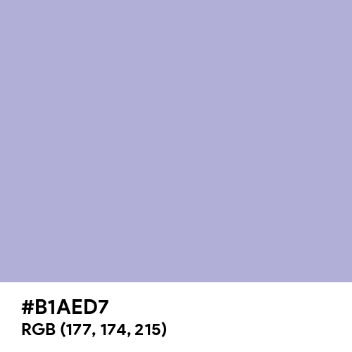 Maximum Blue Purple (Hex code: B1AED7) Thumbnail