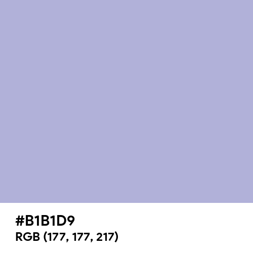 Maximum Blue Purple (Hex code: B1B1D9) Thumbnail