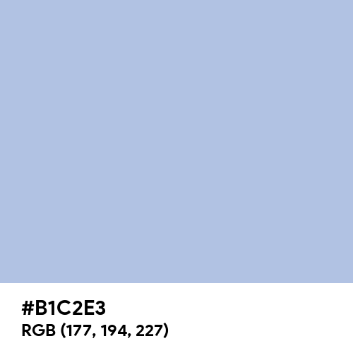 Light Steel Blue (Hex code: B1C2E3) Thumbnail