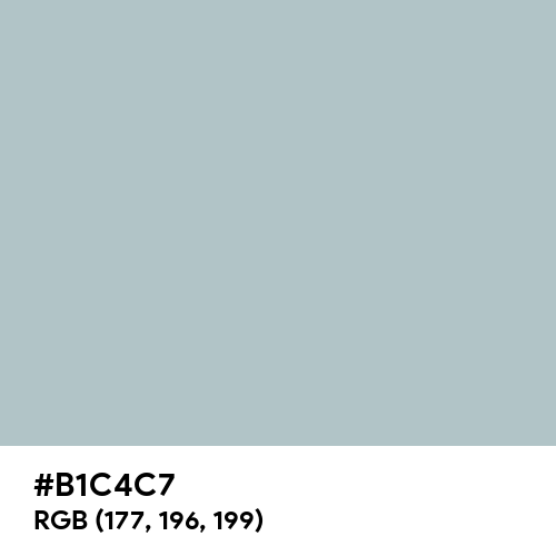 Pastel Blue (Hex code: B1C4C7) Thumbnail