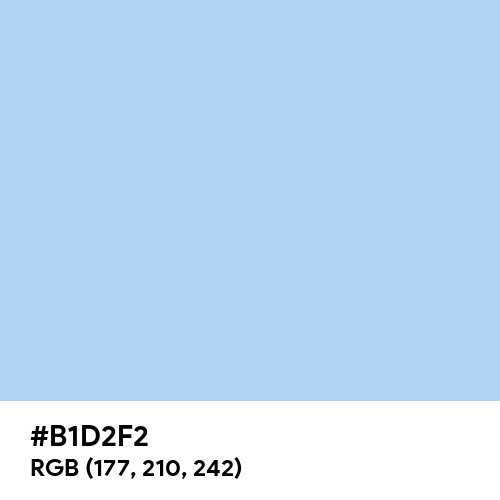 Pale Cornflower Blue (Hex code: B1D2F2) Thumbnail